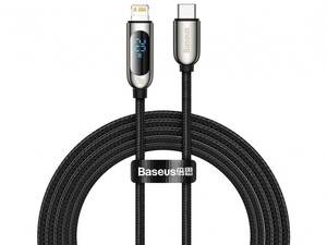 کابل شارژ لایتنینگ به تایپ سی 20 وات بیسوس Baseus Display Fast Charging Data Cable 2m CATLSK-A01