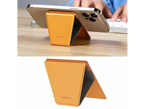 خرید استند مغناطیسی چرمی موبایل راک ROCK RPH0968 Rock Magnetic Card holder Stand