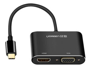 تبدیل Type C به HDMI و VGA یوگرین  Ugreen MM123 50251 USB-C to HDMI and VGA Converter