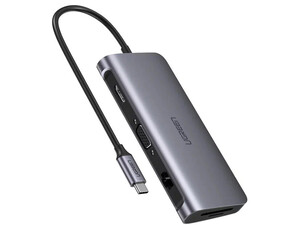 هاب تایپ سی 9  پورت  یوگرین مدل  CM179 70490 9-in-1 type C multifunctional adapter