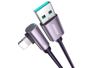 خرید کابل شارژ سریع گیمینگ یو اس بی به لایتنینگ 2.4 آمپر 1.2 متری جویروم JOYROOM S-AL012A17 USB to iPhone 1.2m 2.4A Fast Charge Cable