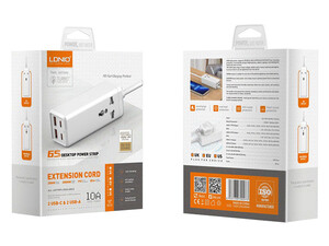 چند راهی برق یک سوکت و چهار پورت با توان 65 وات الدنیو LDNIO SC1418 Mini Smart Power Socket Plug Desktop