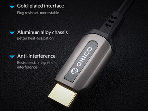 خرید کابل اچ دی ام آی اوریکو ORICO HDMI to HDMI Fiber-optic Video Adapter Cable GHD701 80m
