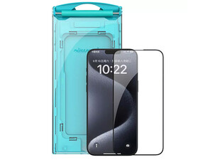 محافظ صفحه نمایش نیلکین مدل  EZ set tempered glass screen protector  مناسب برای آیفون  15 پرو مکس (پک 10 عددی)
