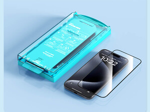 خرید محافظ صفحه نمایش شیشه ای ست نیلکینNillkin EZ set tempered glass screen protector for Apple iPhone 15 Pro Max 6.7