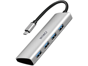 هاب تایپ سی چهار پورت یو اس بی فلزی ویوو Wiwu Alpha 440 4 In 1 Compatible Type-C