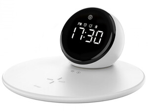شارژر  وایرلس، اسپیکر بلوتوث، چراغ خواب ، ساعت دیجیتالی و تایمر ویوو مدل Wi-W017 5 in1 Wireless Charging Clock