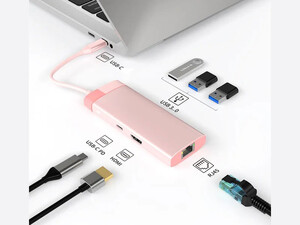 خرید هاب تایپ سی 6 پورت کوتسی Coteeci 6in1 USB-C HUB Multiport Adapter 16007