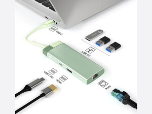 قیمت هاب تایپ سی 6 پورت کوتسی Coteeci 6in1 USB-C HUB Multiport Adapter 16007