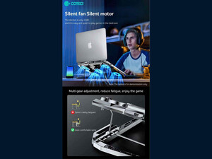 خرید پایه خنک کننده لپ تاپ دارای هولدر موبایل کوتتسی Coteetci SD-47 Laptop Tablet Radiator Air Cooling Fan 52007
