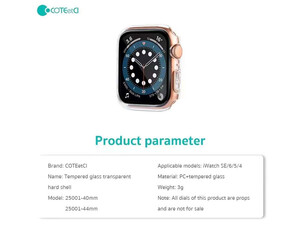 خرید گلس اپل واچ سری 6 /40 و 44 میلی متر کوتتسی Coteetci tempered glass iWatch 6 25001