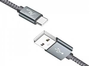 کابل تبدیل USB به Type-C پاورولوژی مدل Nylon Braided