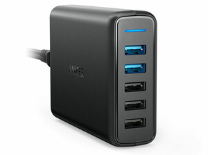 پاور هاب 5 پورت سریع انکر Anker PowerPort 5 with Dual Quick Charge 3.0 Charger