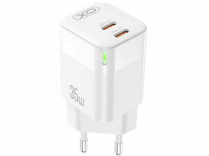 شارژر دیواری دو پورت تایپ سی 35 وات ایکس او XO wall charger CE07 PD 35W 2xUSB-C