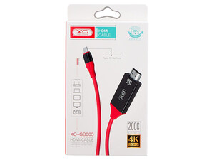 خرید کابل HDMI به تایپ سی ایکس او XO-GB005 Type-C Cable To HDMI 4K 2M