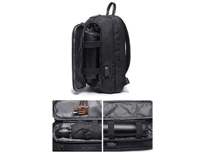 کوله پشتی تک بند یو اس بی دار بنج BANGE BG-7079 Multi-function Men&amp;#39;s Crossbody Bag Backpack