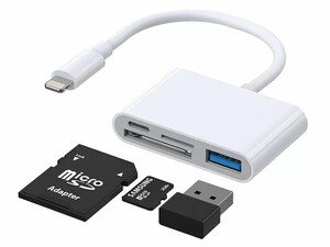 مبدل لایتنینگ چهار پورت جویروم Joyroom S-H142 Lightning To Usb Otg Card Reader