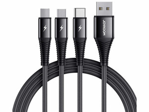 کابل شارژ سه سر جویروم JOYROOM S-1230G4 3A 3 In 1 Fast Charging Data Cable