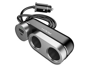 شارژر فندکی فست شارژ ماشین تایپ سی راک RCC-0137