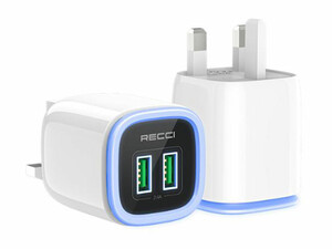 شارژر دیواری فست یو اس بی 2.4 آمپر رسی RC27