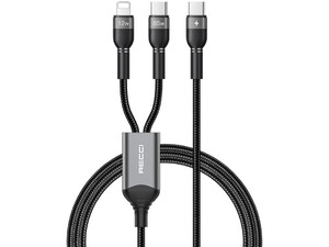 کابل شارژ سریع دو سر تایپ سی به لایتنینگ و تایپ سی 65 وات 1.2 متری رسی RTC-T16