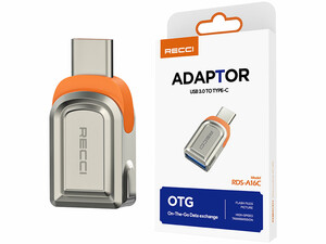 مبدل او تی جی یو اس بی به تایپ سی رسی  Recci Type-C to USB 3.0 OTG Adapter RDS-A16C