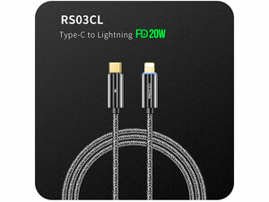 کابل  شارژ تایپ سی به لایتنینگ رسی Recci RS03CL USB-C to Lightning