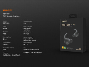 هدفون بی سیم رسی Recci REP-W49 Chopin Bluetooth earphone