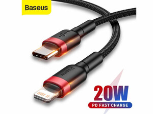 کابل شارژ سریع تایپ سی به لایتنینگ بیسوس Baseus Cafule Type-C to Lightning Cable 1M