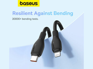 کابل شارژ سریع تایپ سی به لایتنینگ 20 وات 2 متری بیسوس Baseus Pudding Series Fast Charging Cable Type-C to IP 20W P10355701111-01