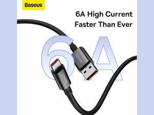 کابل سوپر فست شارژ یو اس بی به تایپ سی 100 وات 2 متر بیسوس Baseus Superior Series Fast Charging Data Cable USB to Type-C 100W P10320102114-02