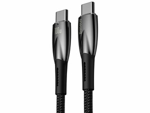 کابل  سوپر فست شارژ دو سر تایپ سی 100 وات یک متری بیسوس Baseus Glimmer Type-C To Type-C Fast Charging Data Cable CADH000701