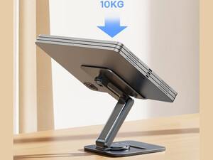 هولدر رومیزی باسئوس Baseus Desktop Biaxial Foldable Metal Tablet Stand Rotatable Version Space Grey BS-HP006A B10431801811-00