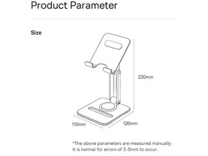 هولدر رومیزی تبلت 360 درجه بیسوس Baseus Desktop Biaxial Foldable Metal Tablet Stand Rotatable Version Space Grey BS-HP006A B10431801811-00