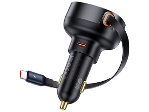 شارژر فندکی فست شارژ ماشین تایپ سی 60 وات بیسوس C00057802111-01