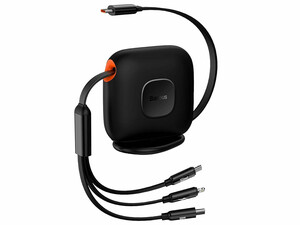 کابل فست شارژ سه سر شارژ سریع تایپ سی به تایپ سی، میکرو و لایتنینگ 100 وات 1.7 متری بیسوس Baseus Fast Charging Cable Desktop CAQY000001