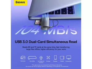 کارت‌خوان یواس‌بی به تایپ‌سی بیسوس Baseus Lite Series SD/TF Card Reader WKQX070601