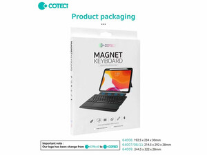 قیمت کاور کیبورددار مگنتی آیپد 12.9 اینچ کوتتسی Coteetci Magnetice Sphit Keyboard Lither Case Ipad 12.9 64009