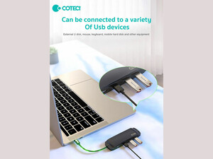 هاب تایپ سی 8 پورت  کوتسی Coteci 8in1 USB-C Hub 16005