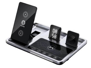 شارژر وایرلس چندکاره گرین Green 4 in 1 Wireless Charger Station GN3IN1WCSBK