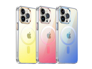 قاب رنگین کمانی مگ سیف آیفون 14 پرو مکس گرین Green iphone 14 Pro Max Rainbow Magsafe Case