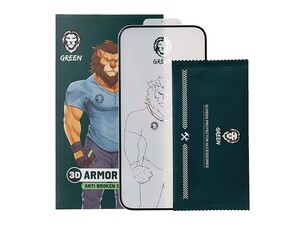 محافظ صفحه نمایش شیشه ای آیفون 12 و 12 پرو گرین Green iphone 12/12 Pro 3D Armor Edge Glass