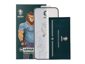 محافظ صفحه نمایش شیشه ای آیفون 12 پرو مکس گرین Green iphone 12 Pro Max 3D Armor Edge Glass