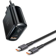 شارژر دیواری فست شارژ تایپ سی و یو اس بی 20 وات همراه با کابل دو سر تایپ سی مک دودو LCH-717