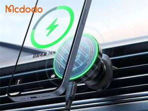 قیمت هولدر و شارژر وایرلس خودرو مک دودو Mcdodo Atmosphere Light Magnetic Car Charger CH-512