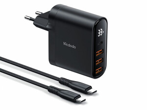 شارژر دیواری تایپ سی و یو اس بی 33 وات به‌همراه کابل دو سر تایپ سی 1.2 متری  مک‌دودو MCDODO CH-2252 33W Fast Wall Charger