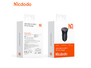 ارزنترین شارژر فندکی فست شارژ مک دودوMcdodo CC2680 45W Car Charger