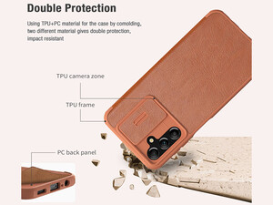 خرید قاب محافظ سامسونگ A24 نیلکین Nillkin Samsung Galaxy A24 4G Qin Pro leather case