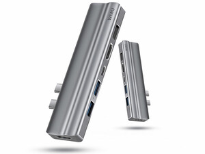 هاب تایپ سی 8 پورت فلزی مک بوک ویوو Wiwu T9 8 In 1 Type-C HUB