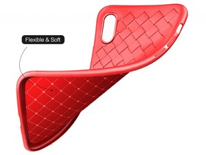 قاب ژله ای قرمز راک آیفون Rock Ultrathin Weave Case iPhone X/XS